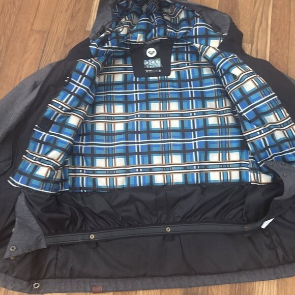 Roxy Bright Edition Women's Hooded Jacket Gray Waterproof Dry Flight 10K Size M - Picture 8 of 9